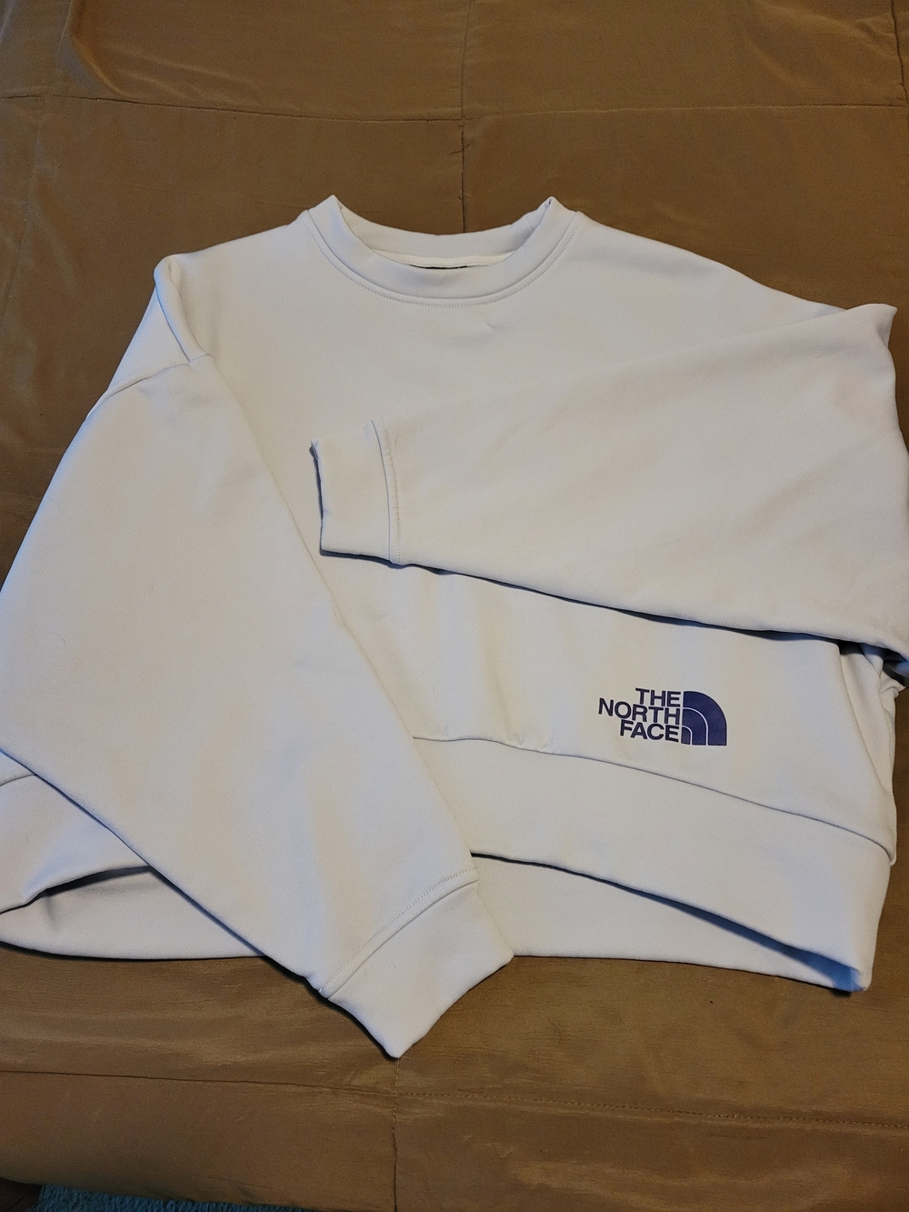 The North Face Croptop Crewneck Sweatshirt with Navy Logo